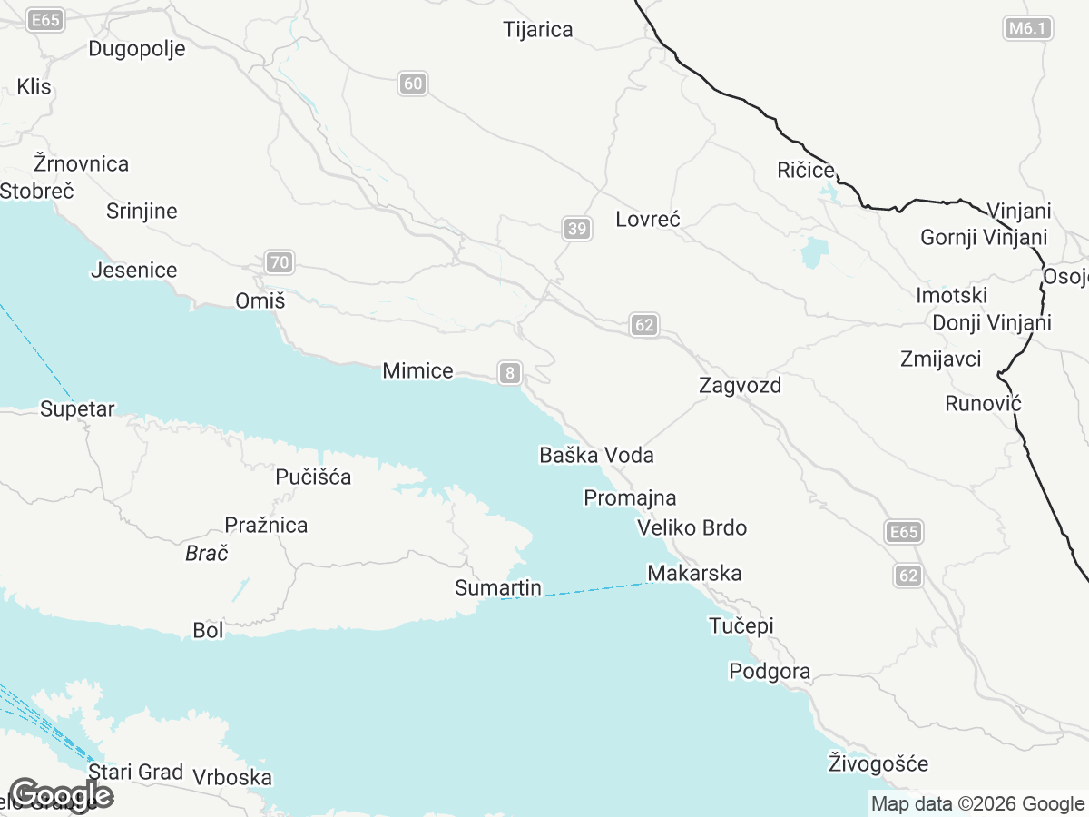 Location of Villa Brela