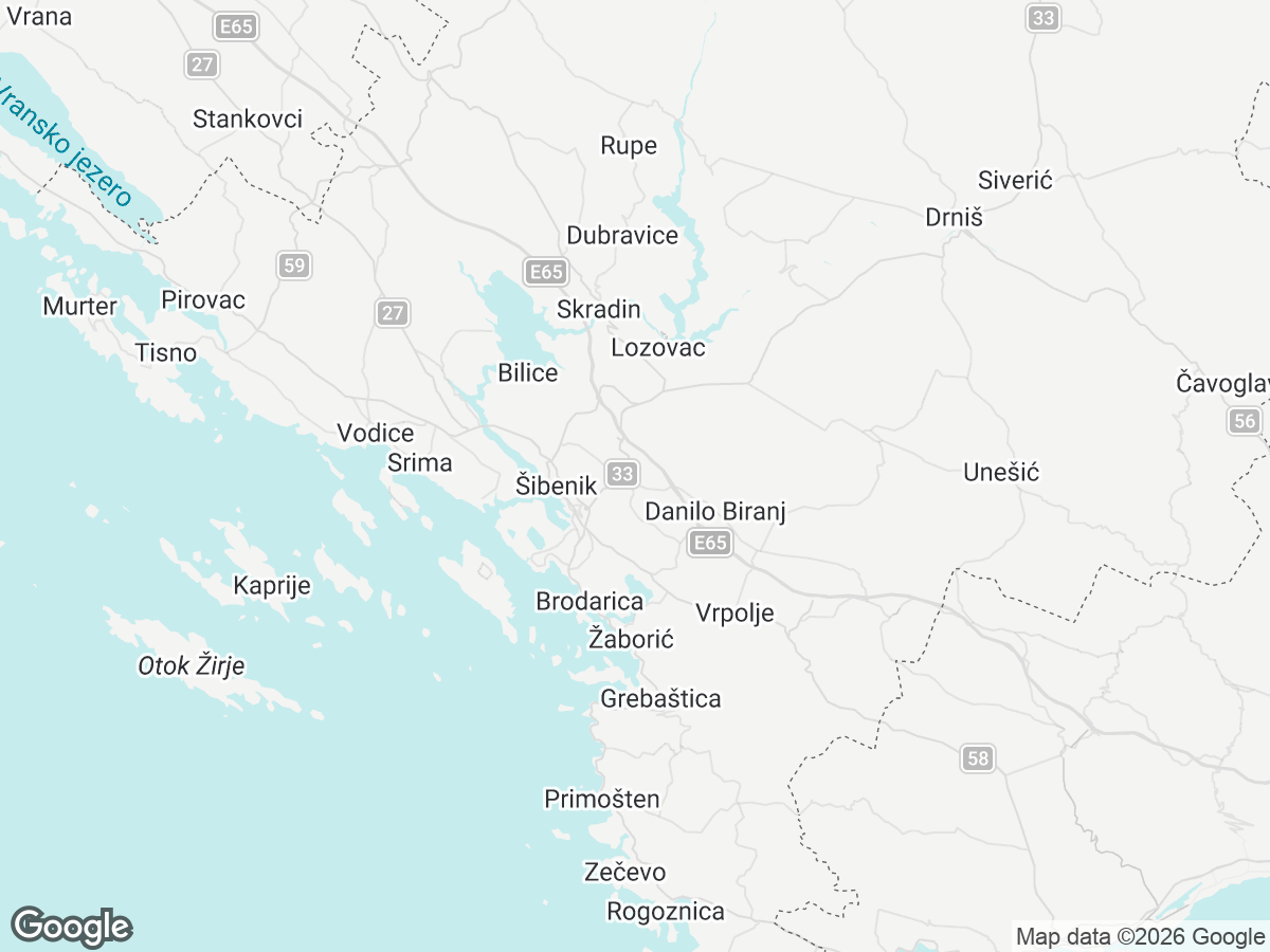 Lokacija Villa Mara Sibenik