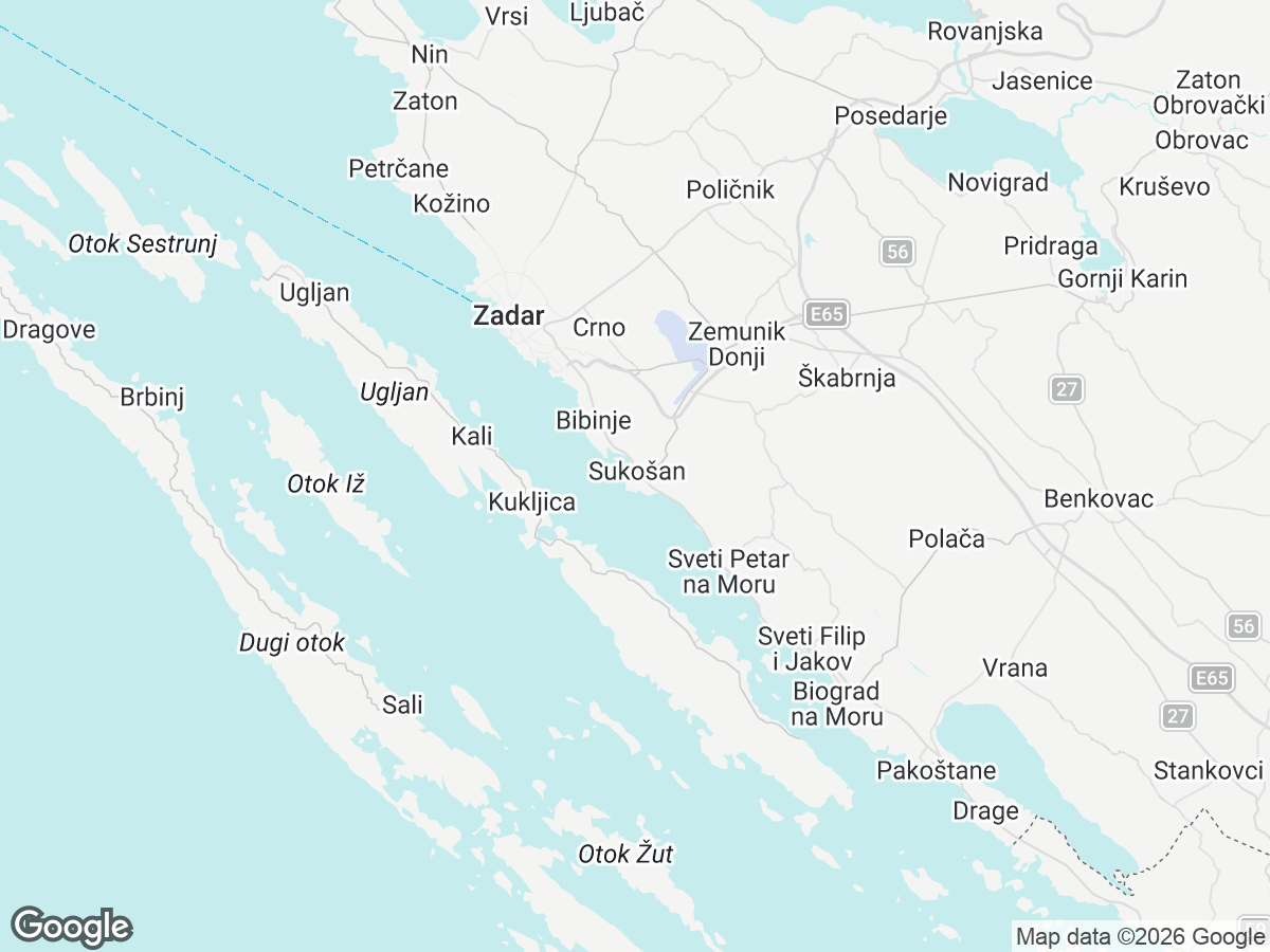 Lokacija Villa Marta Sukošan