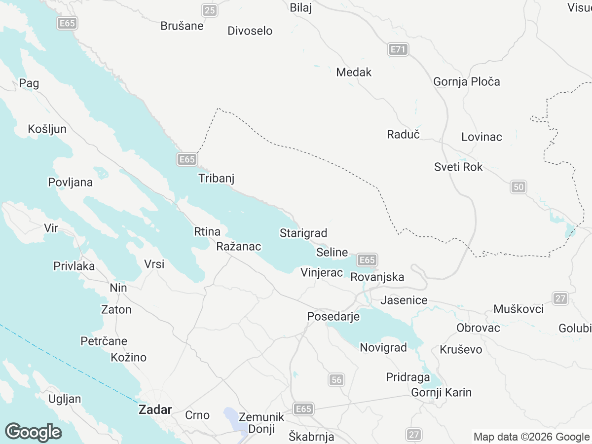 Lokacija Villa Malu Starigrad