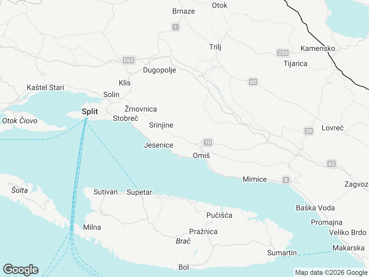 Posizione di Villa Kristina Omiš