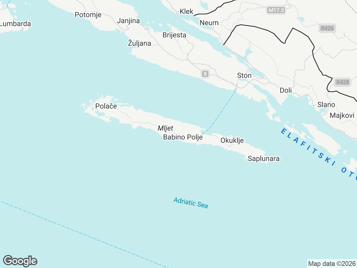 Location of Villa Dundo Pero