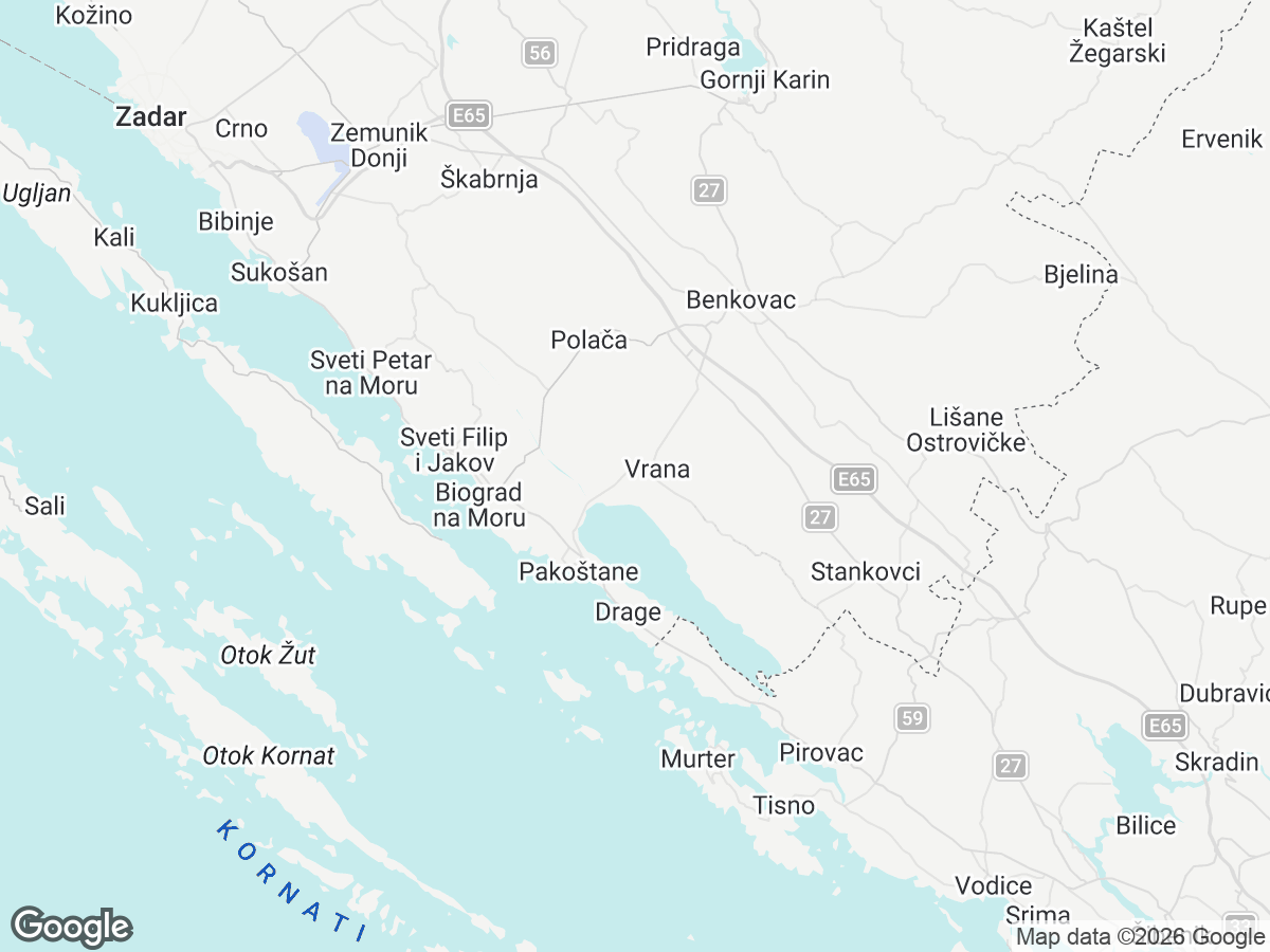 Lokacija Villa Rustica Vrana