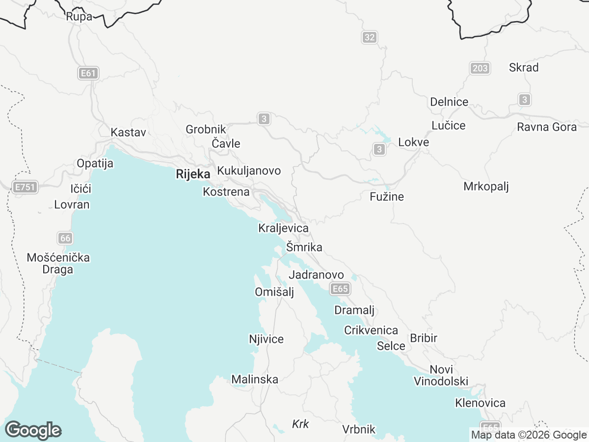 Location of Villa Adria Blue