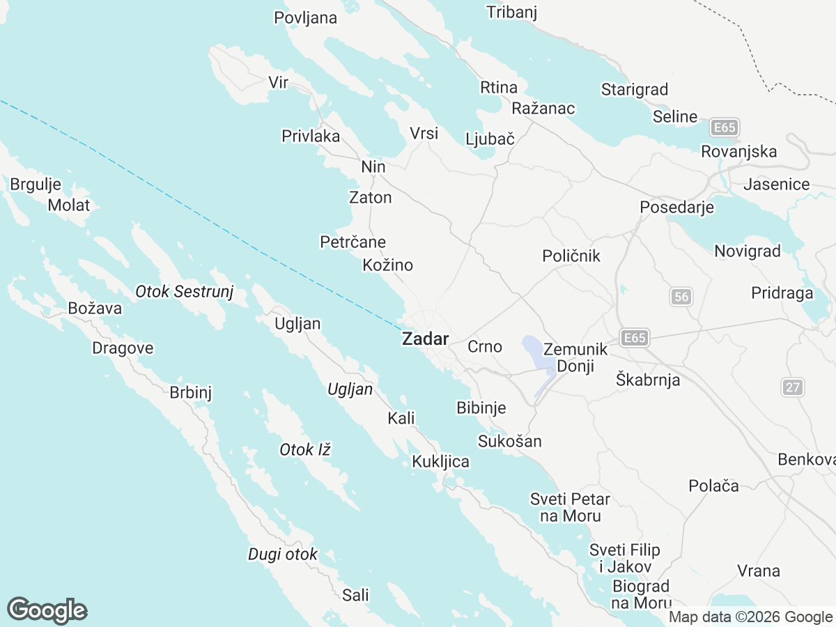 Locatie van Villa Ella Zadar