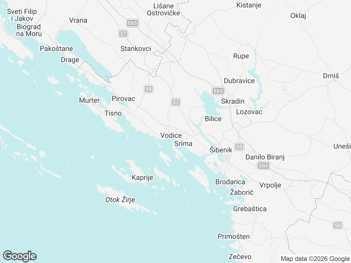 Lokacija Villa The View Vodice