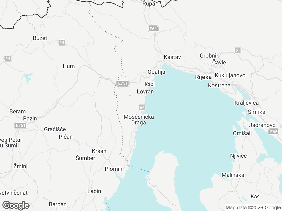 Lokacija Villa Aura Kvarner