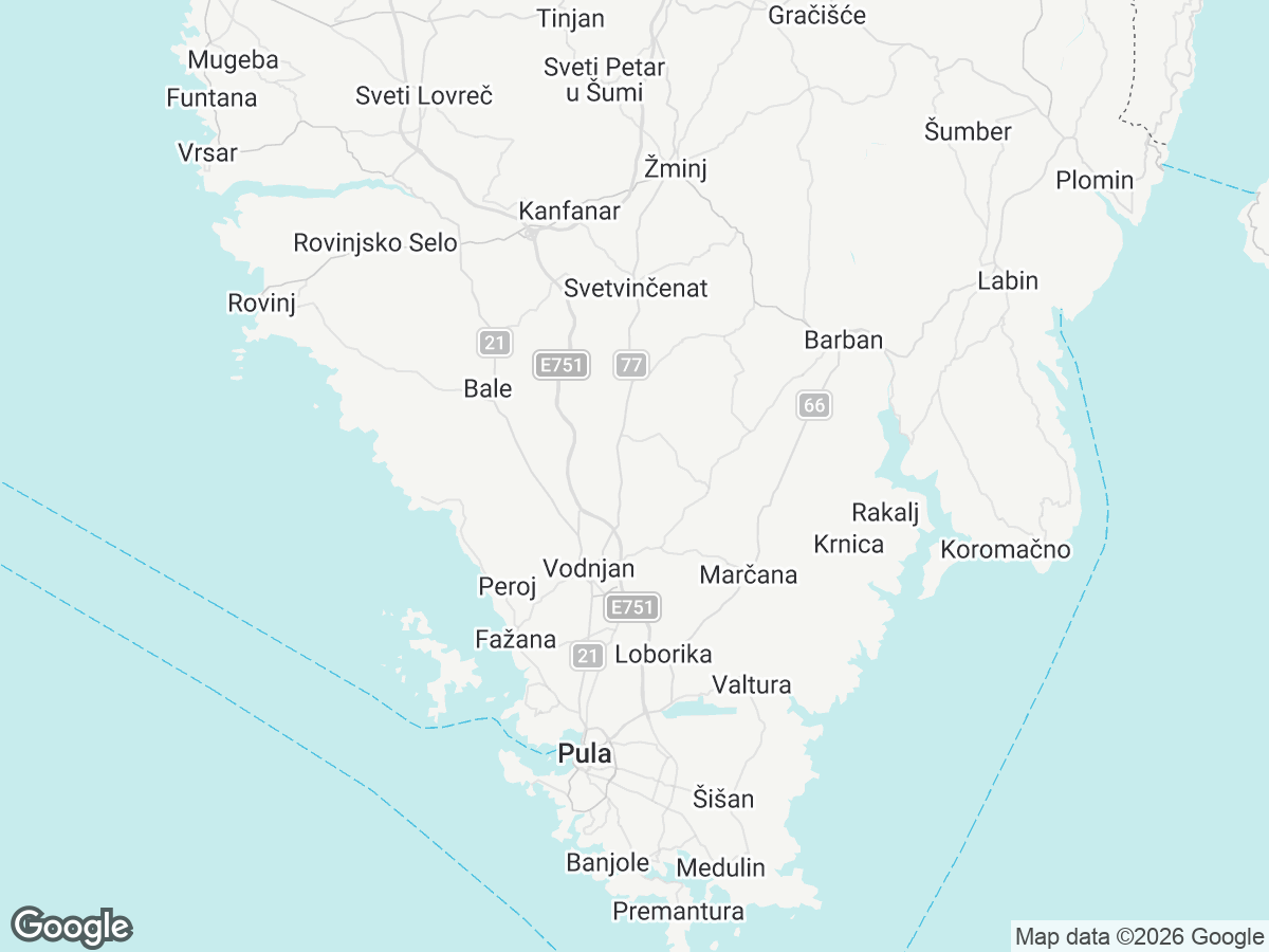 Beliggenhed af Villa Harmony Istra