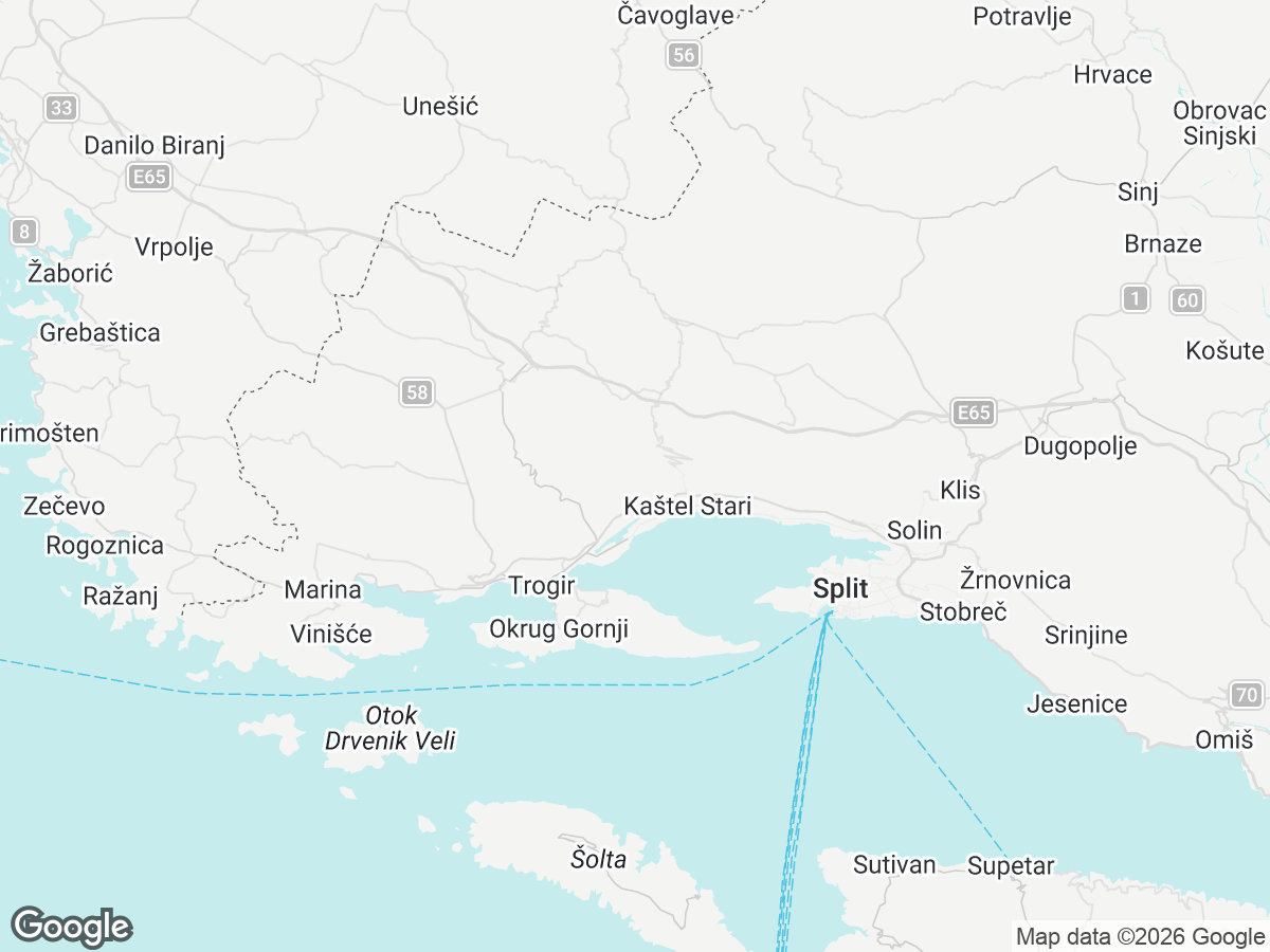 Lage von Villa Olive Split