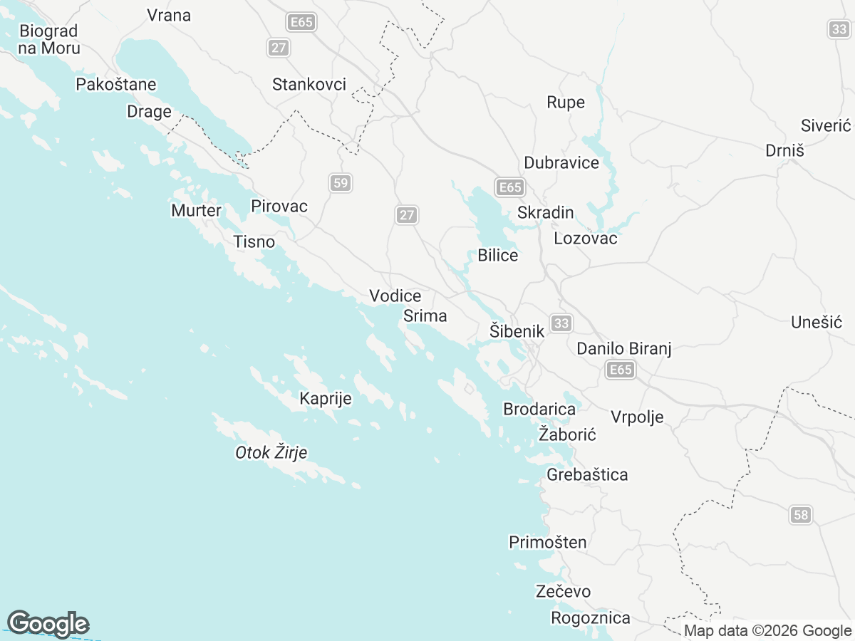 Beliggenhed af Villa Sandy Bay
