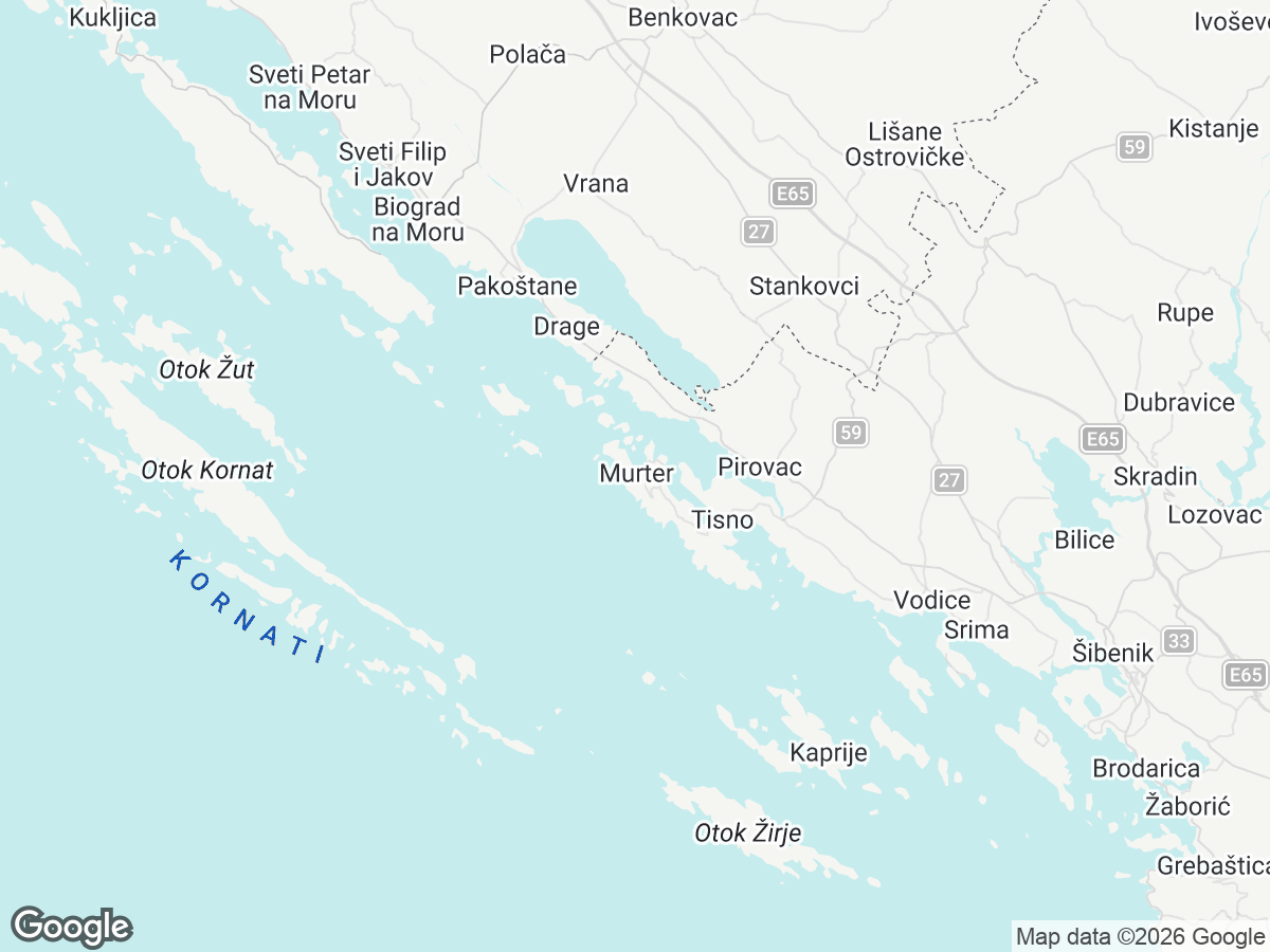 Location of Villa Murter