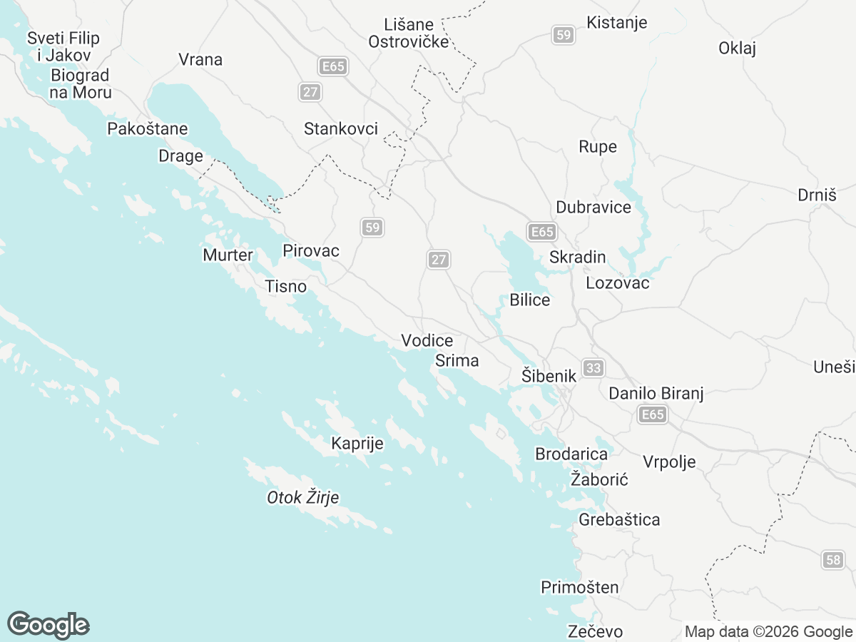 Location of Villa Vodice