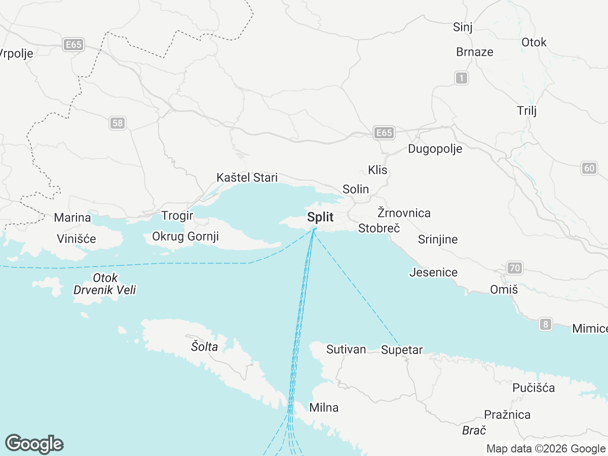Location of Villa Diocletian
