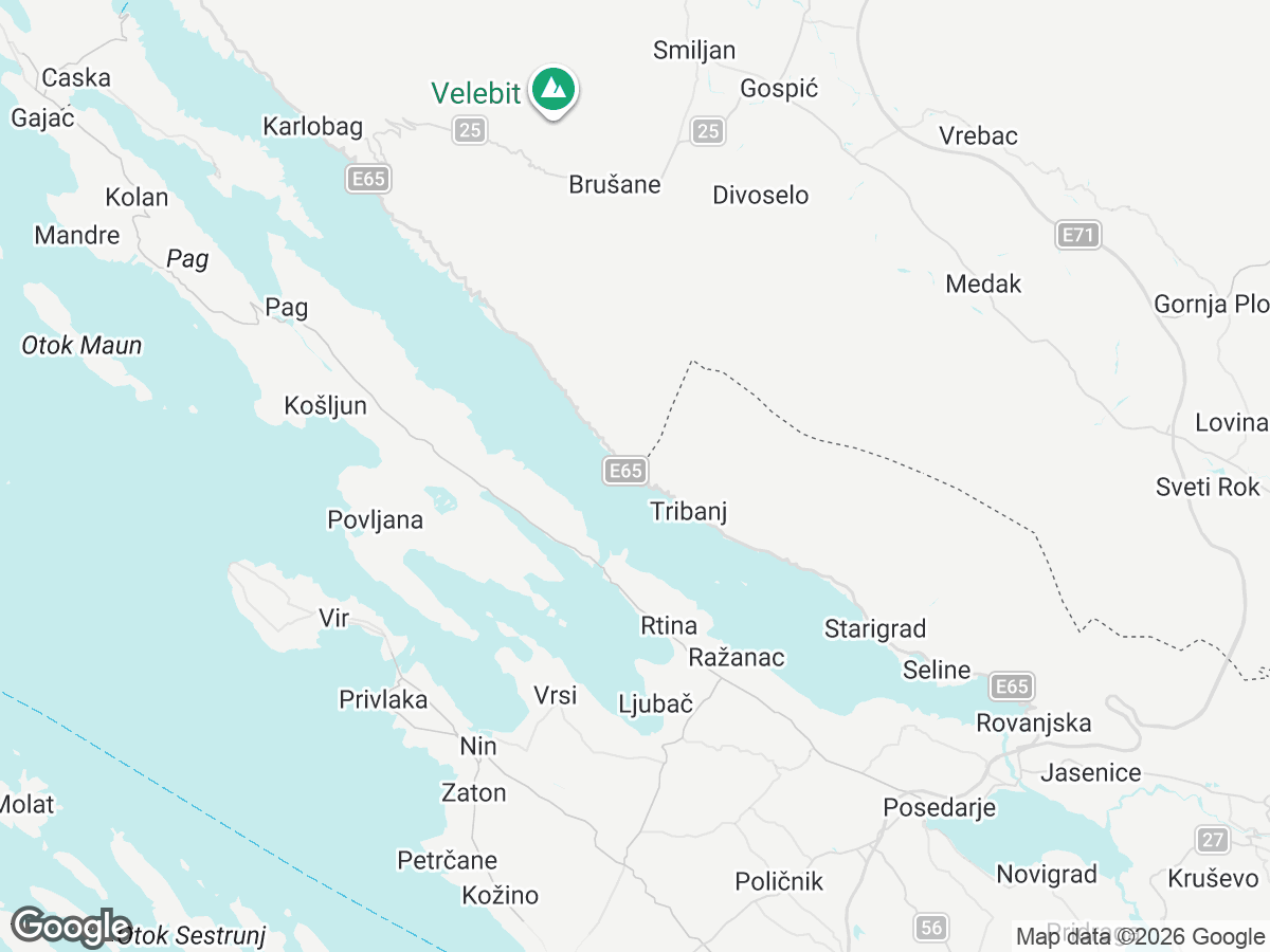 Lokalizacja Villa Lucija Velebit