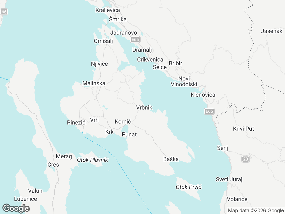 Location of Villa Vrbnik