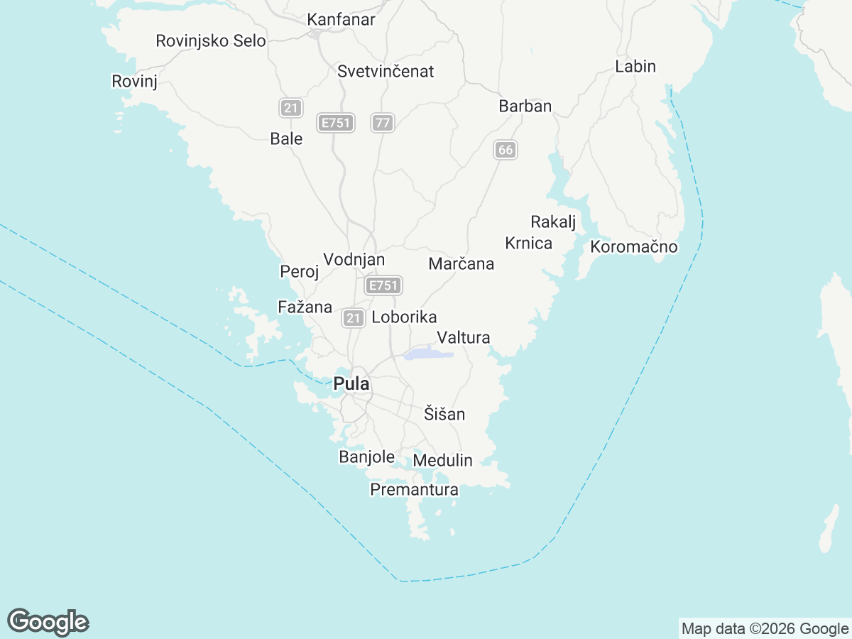 Locatie van Villa Esti