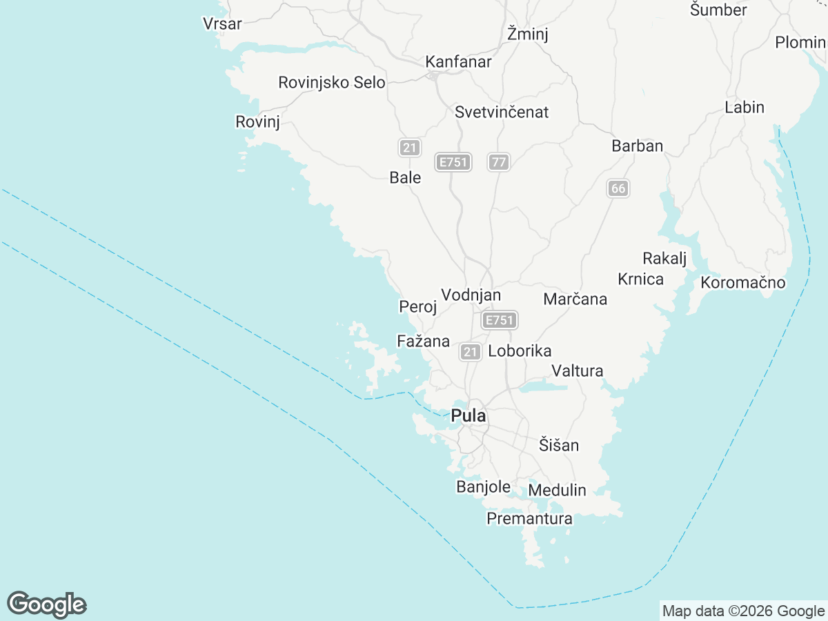 Lokalizacja Villa Polion Peroj