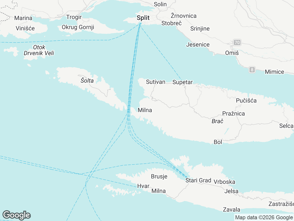Posizione di Villa Smiljana