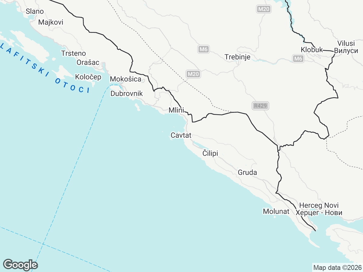 Locatie van Villa La Perla Cavtat