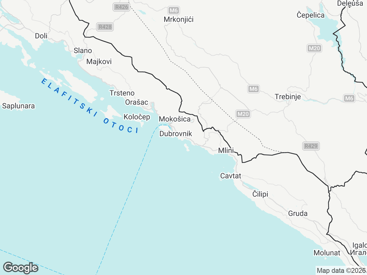 Location of Villa D'Republic Dubrovnik