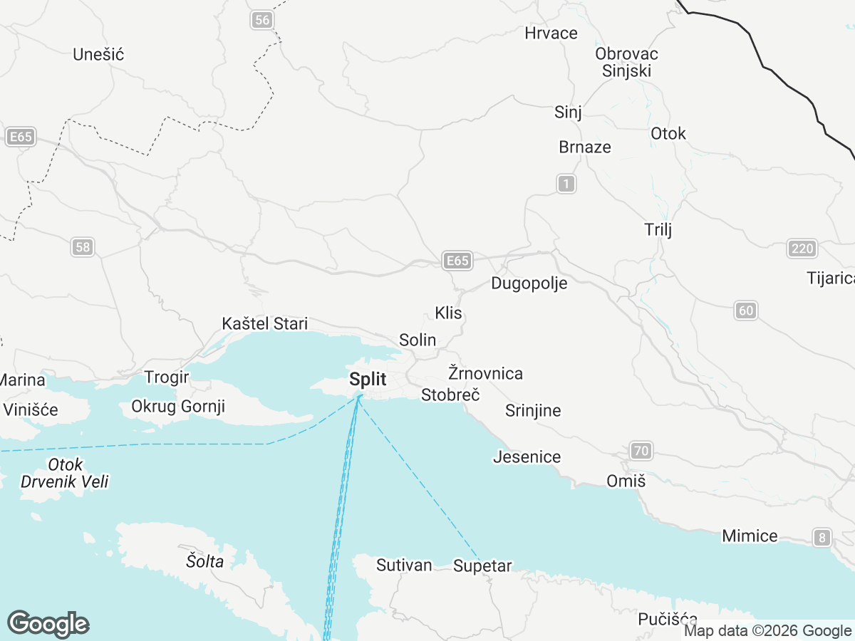 Location of Villa Zvonimir