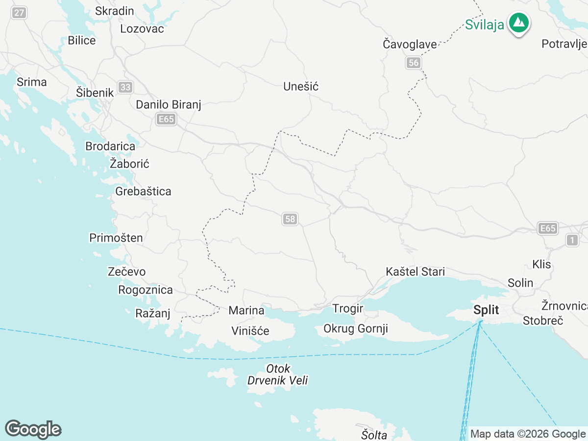 Lokalizacja Villa Trogir Silente