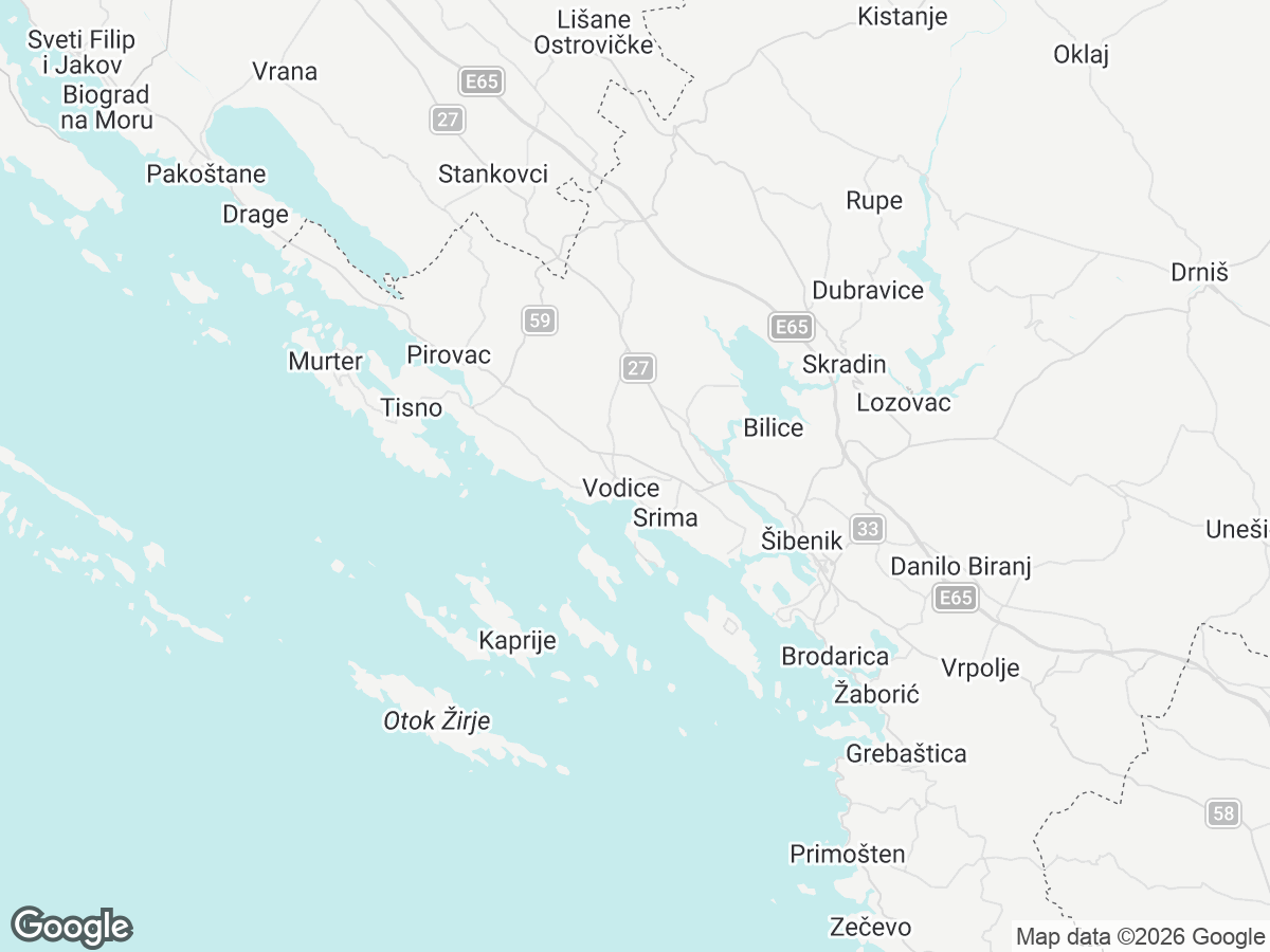 Location of Villa View Vodice