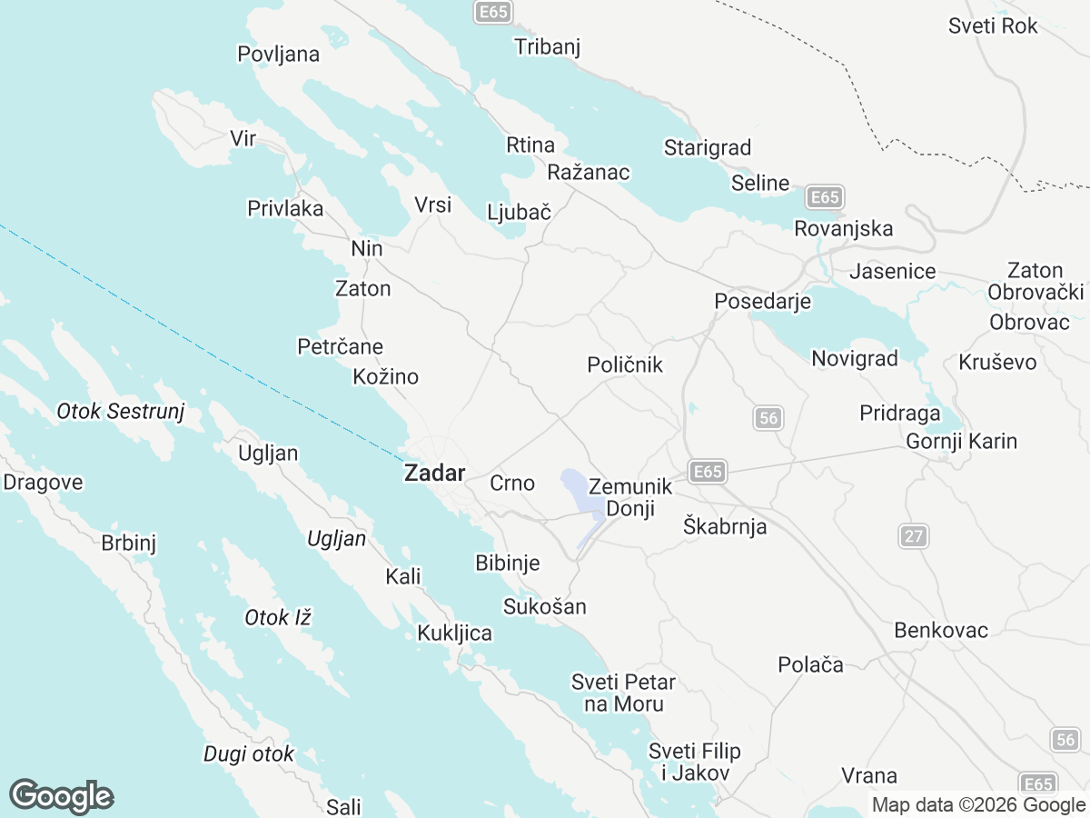 Lokacija Villa Lucija Zadar
