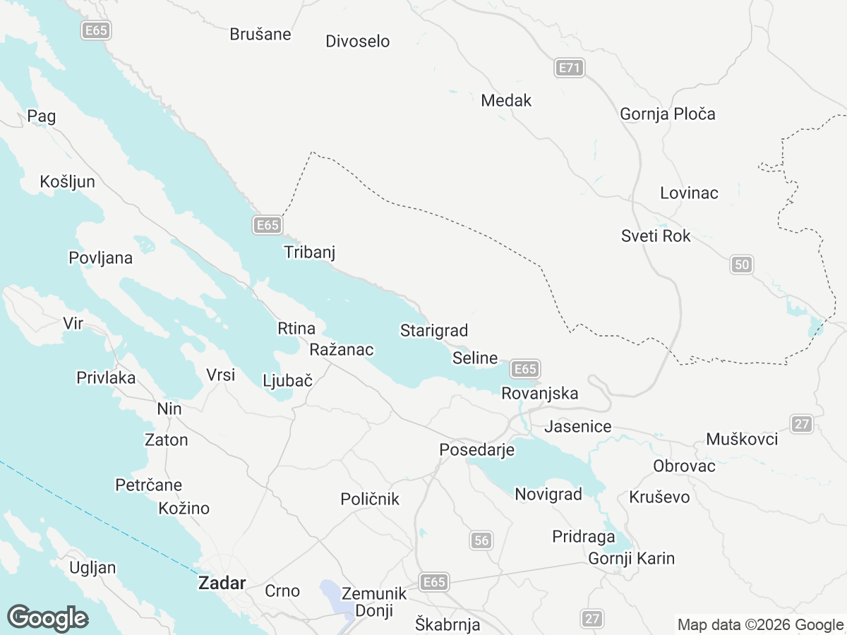 Lokacija Villa Aurora Paklenica