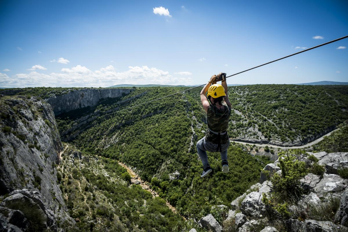 Zip line nach Šibenik Kroatien