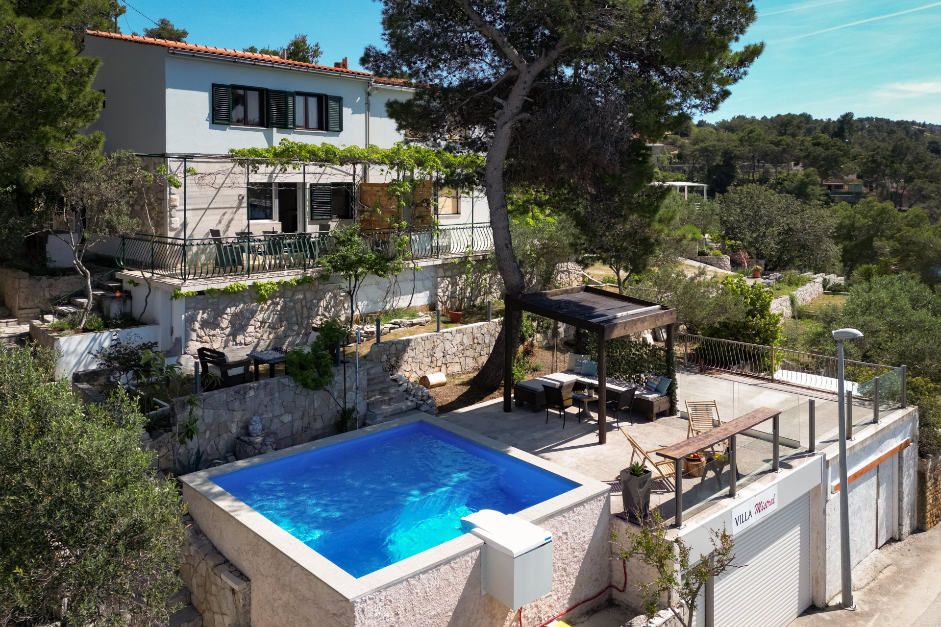 Villa Mistral with a seaview