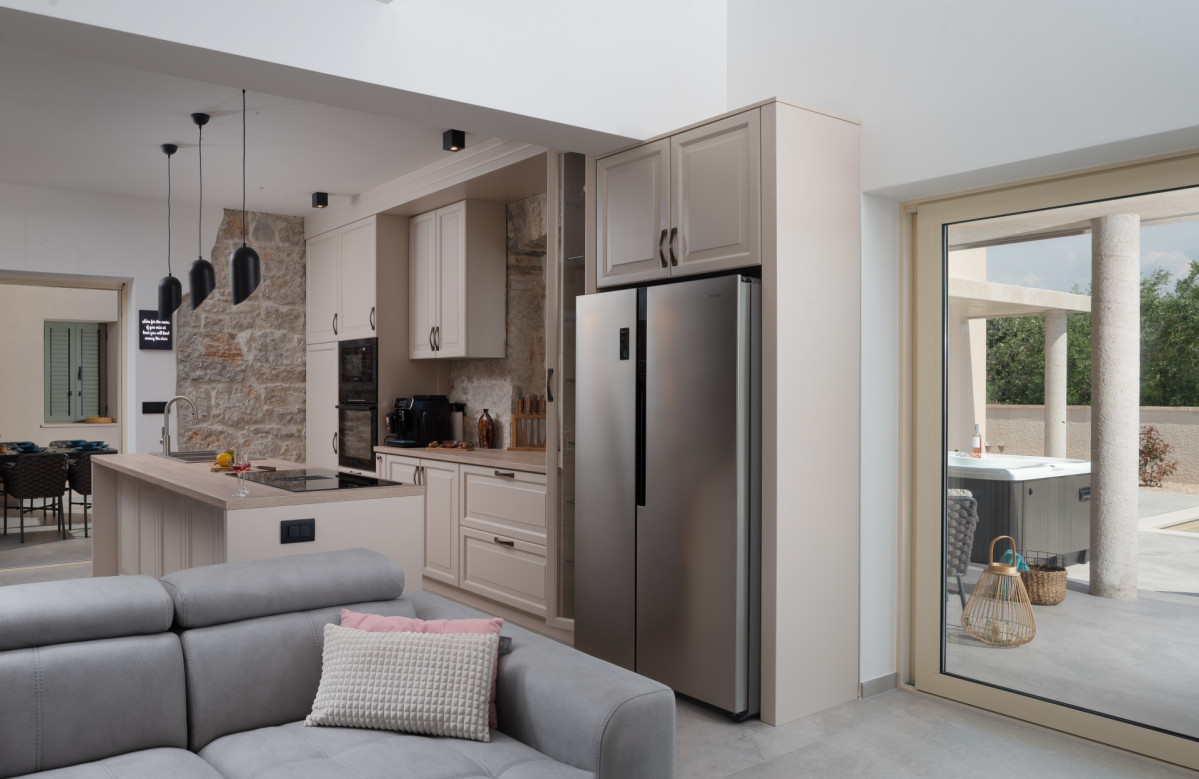 Interior view of Villa Utopia’s high-end kitchen
